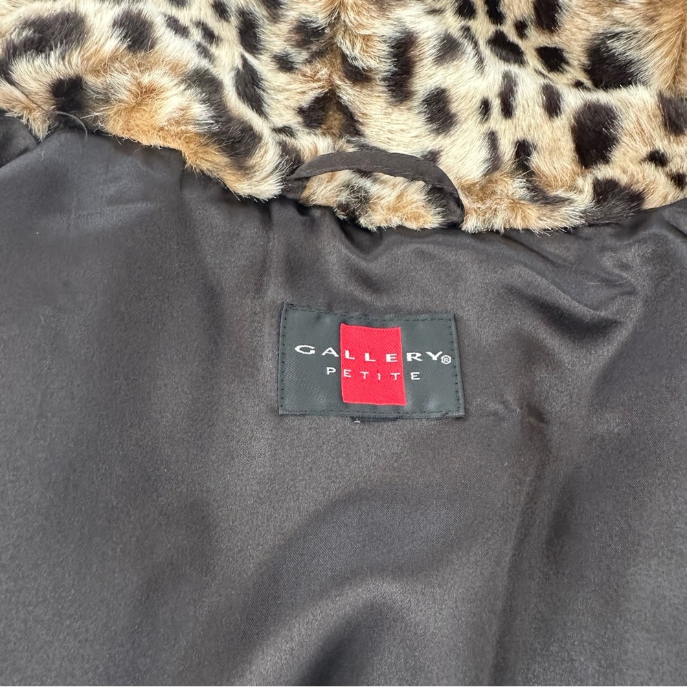 Gallery Animal Print Leopard Faux Fur Teddy Coat - Picture 9 of 9